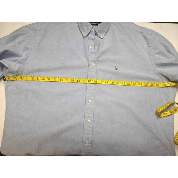 Ralph Lauren Blake Button Up Oxford Shirt Lt Blue Flesh Pony Old Money Business - Picture 6 of 8